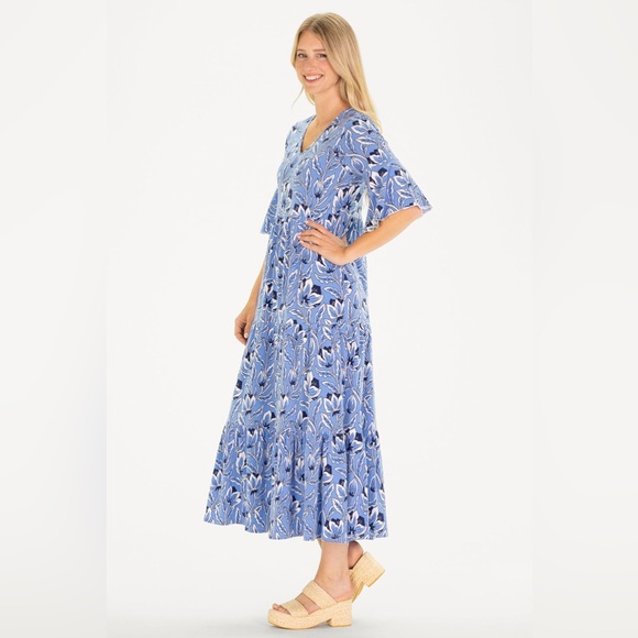 Duffield Lane XXXL Cordelia Dress In Blue Blossom NWT - Picture 4 of 5